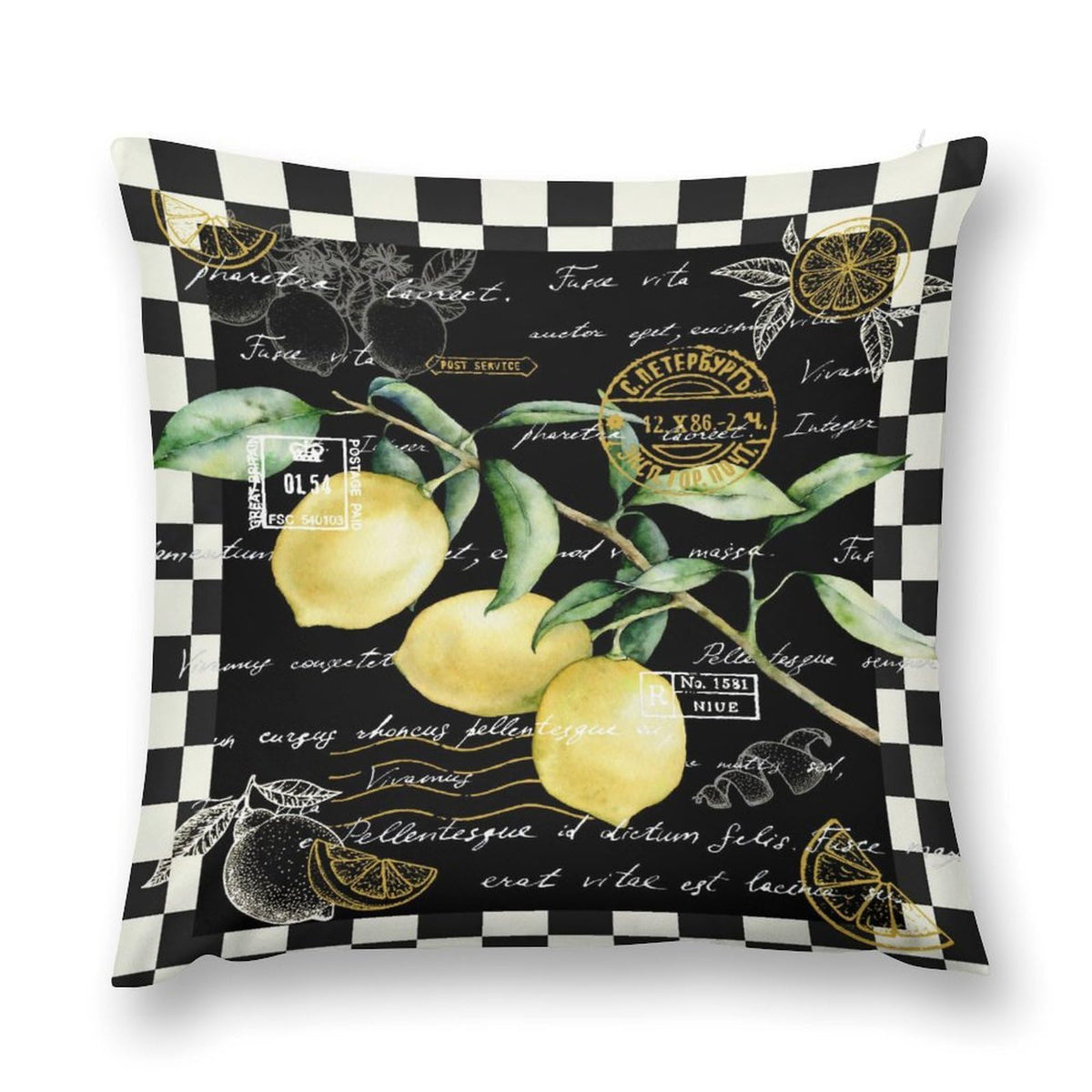 Cherry Throw Pillow Covers Funny Fruit Fresh Berry Cherries Background Retro Style Decorations for Bedroom Living Room Farmhouse Sofa Pillows Bed Couch 12x12 Inch
