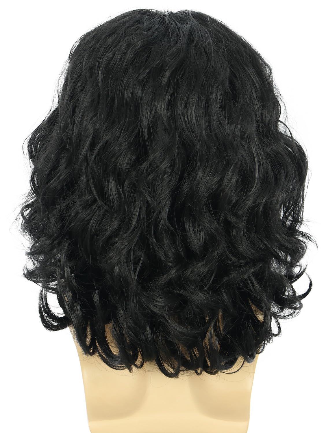 karlery California 70s 80s Rocker Wig Men Women Long Curly Dark Brown