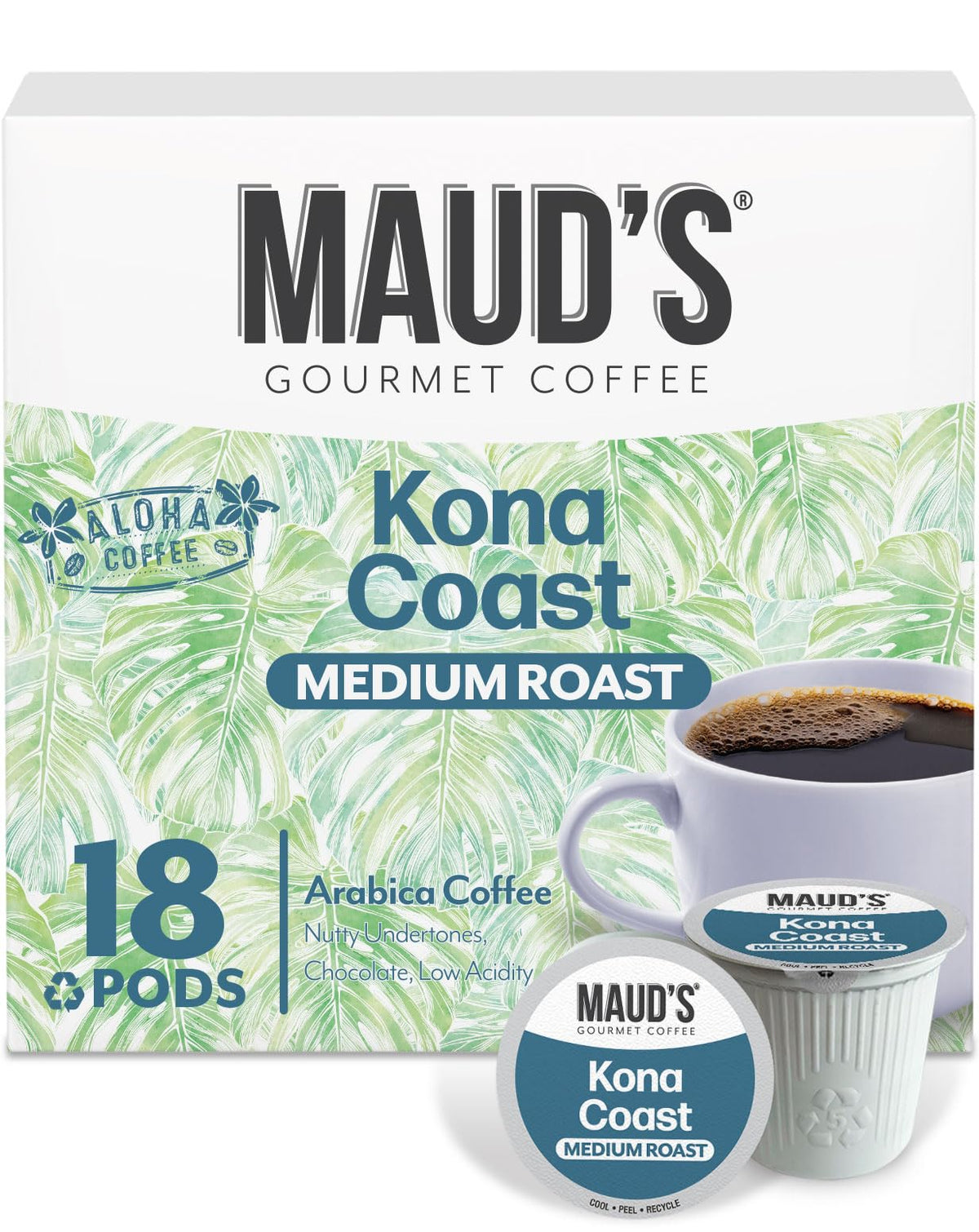 Maud's Cherry Flavored Medium Roast Coffee Pods, 18ct