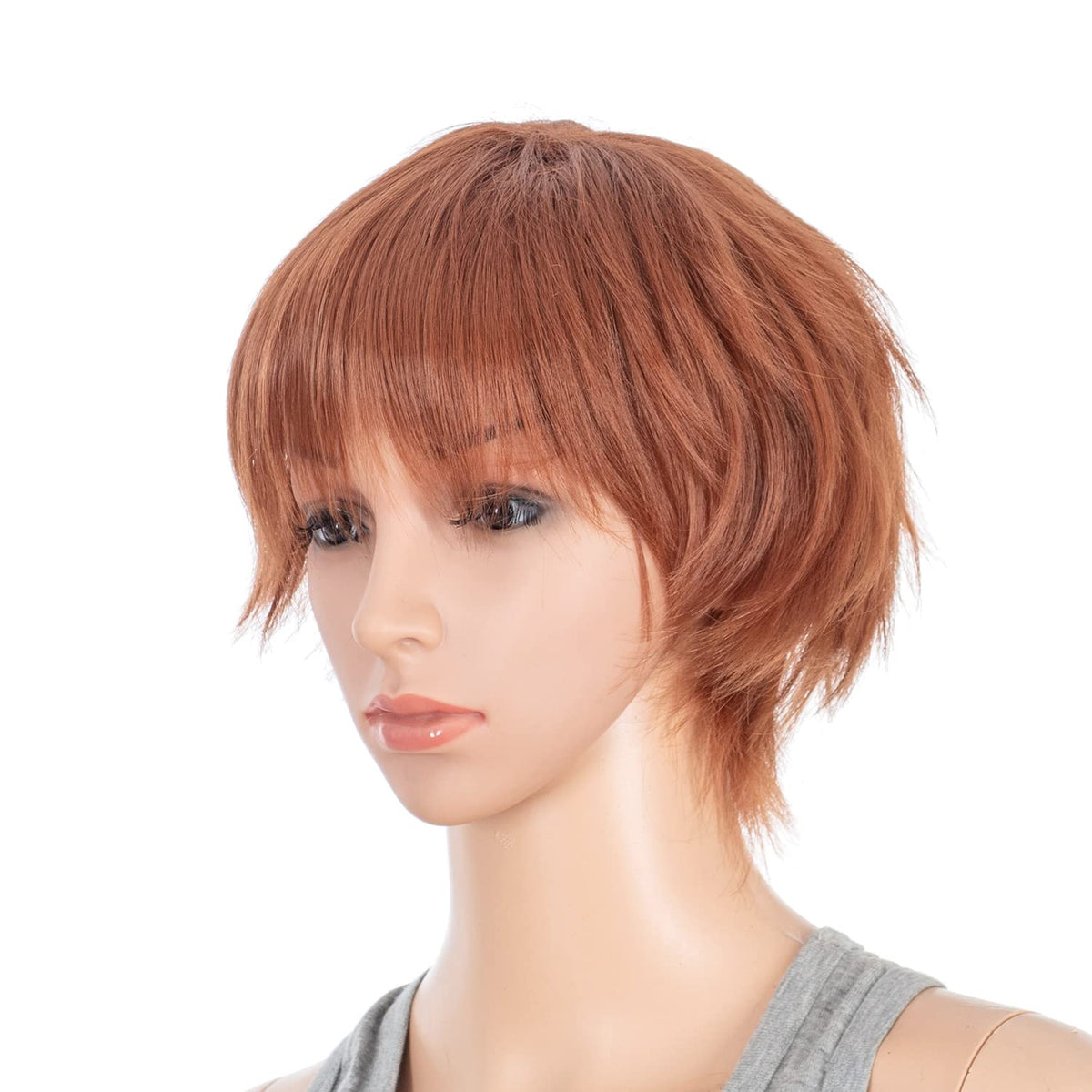 SWACC Unisex Fashion Spiky Layered Short Anime Cosplay Wig for Men and Women (1B-Off Black)