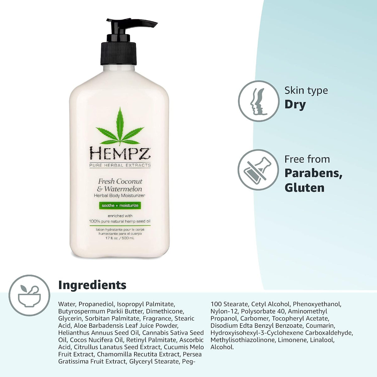 Hempz Dark Red Cherries Moisturizing Body Lotion - 17 Fl Oz