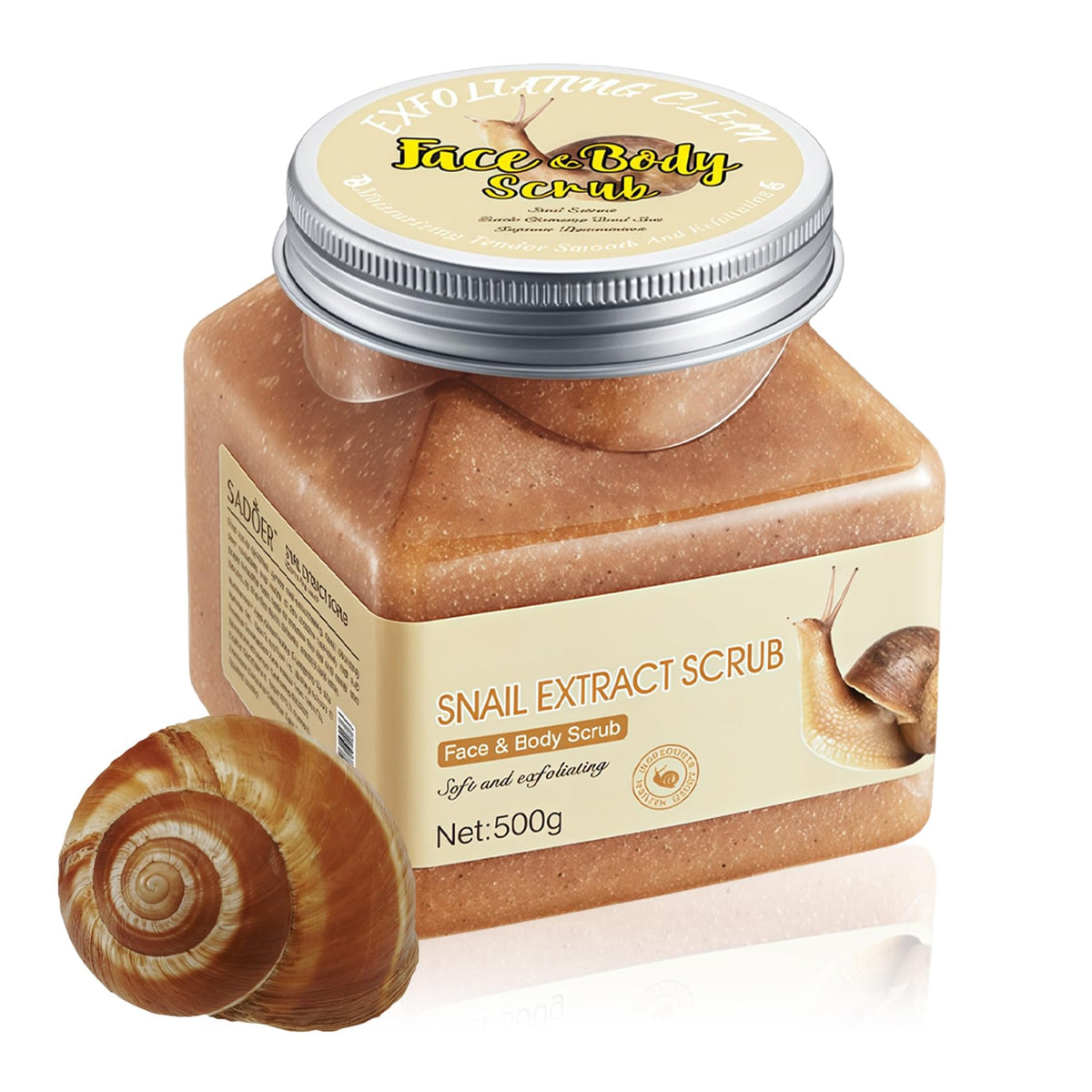 Cherry Body Exfoliator, Deep Cleaning Exfoliating Body Scrub, Moisturizing Nourishing Salt Rose Body Scrub, 350 g