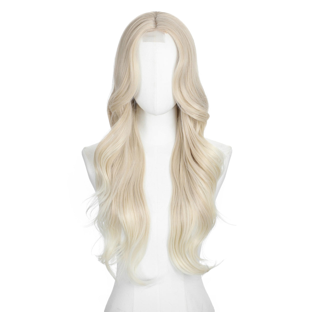 Brown Wigs for Women 26 Inch Middle Part Wavy Synthetic Wig