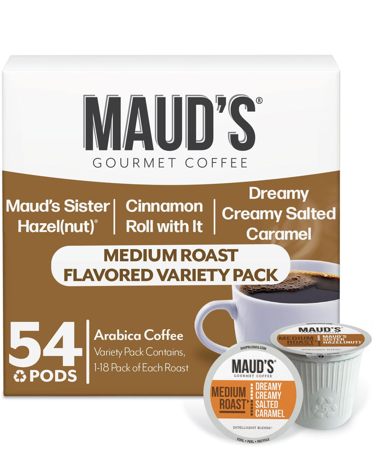 Maud's Cherry Flavored Medium Roast Coffee Pods, 18ct