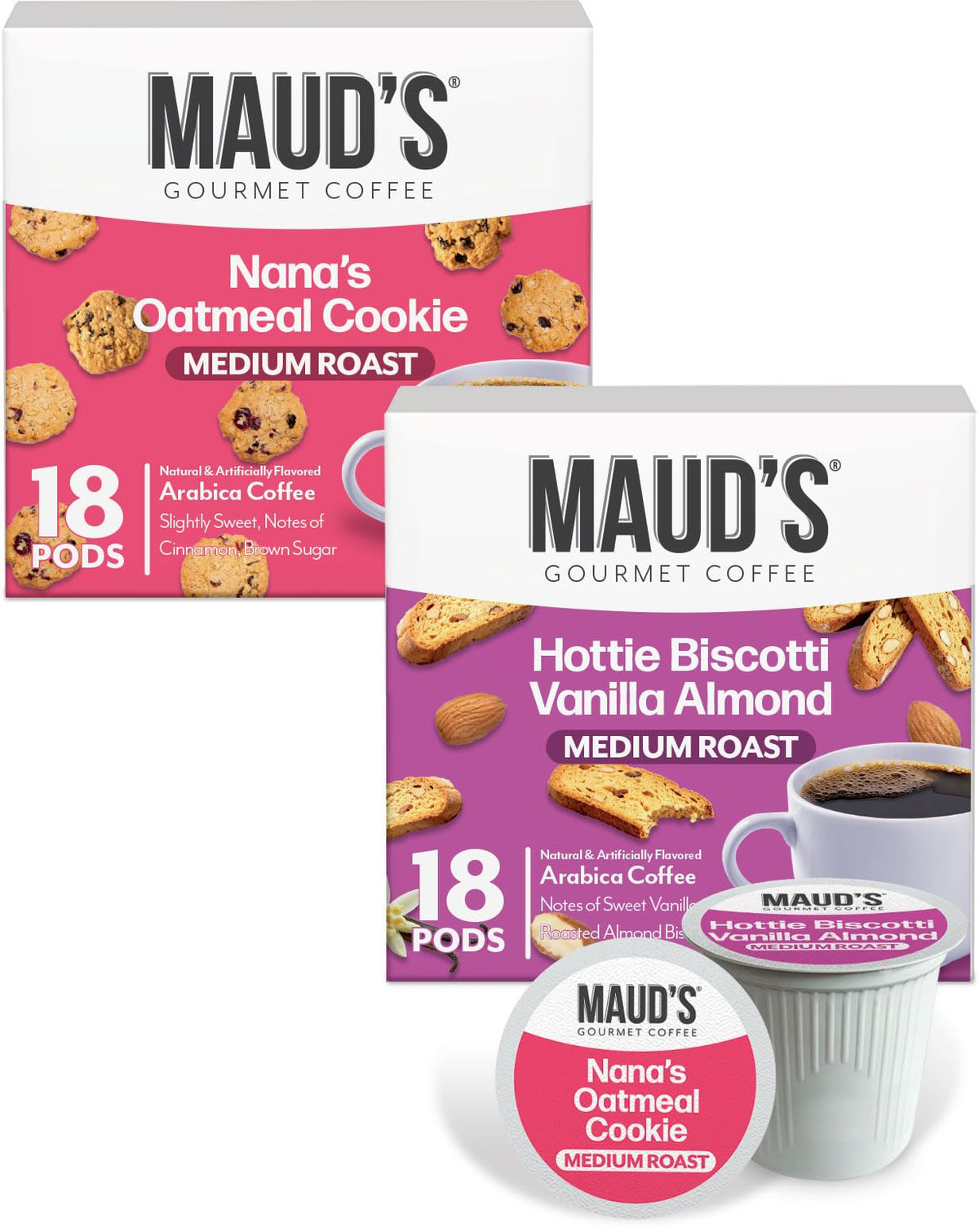 Maud's Cherry Flavored Medium Roast Coffee Pods, 18ct