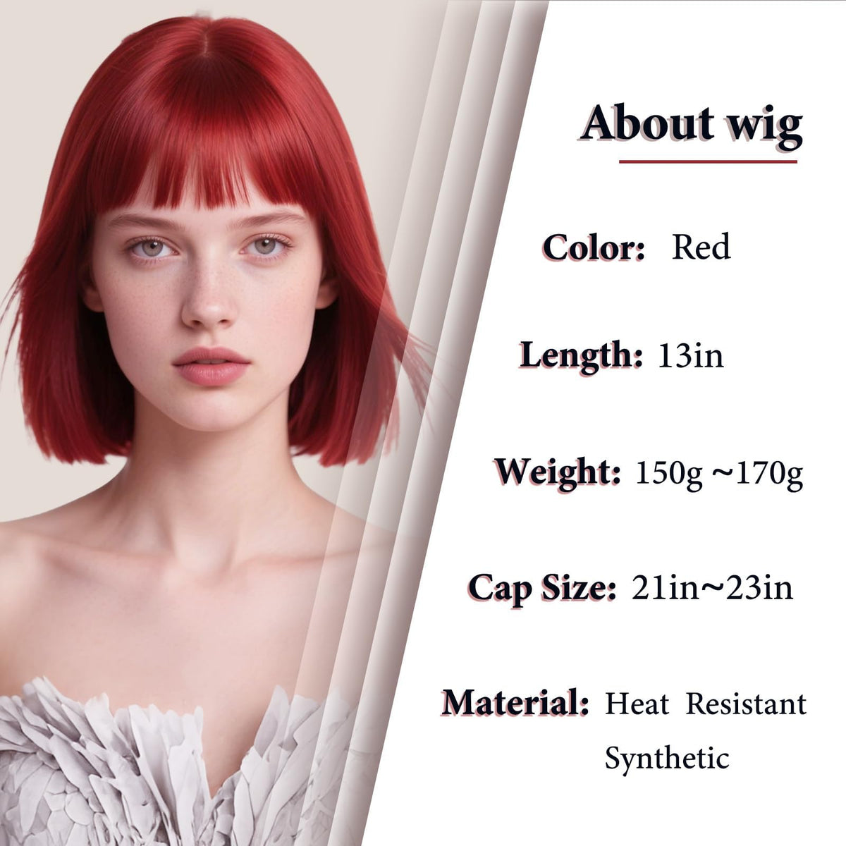 Black Bob Wig with Bangs Short Black Straight Wig for Women