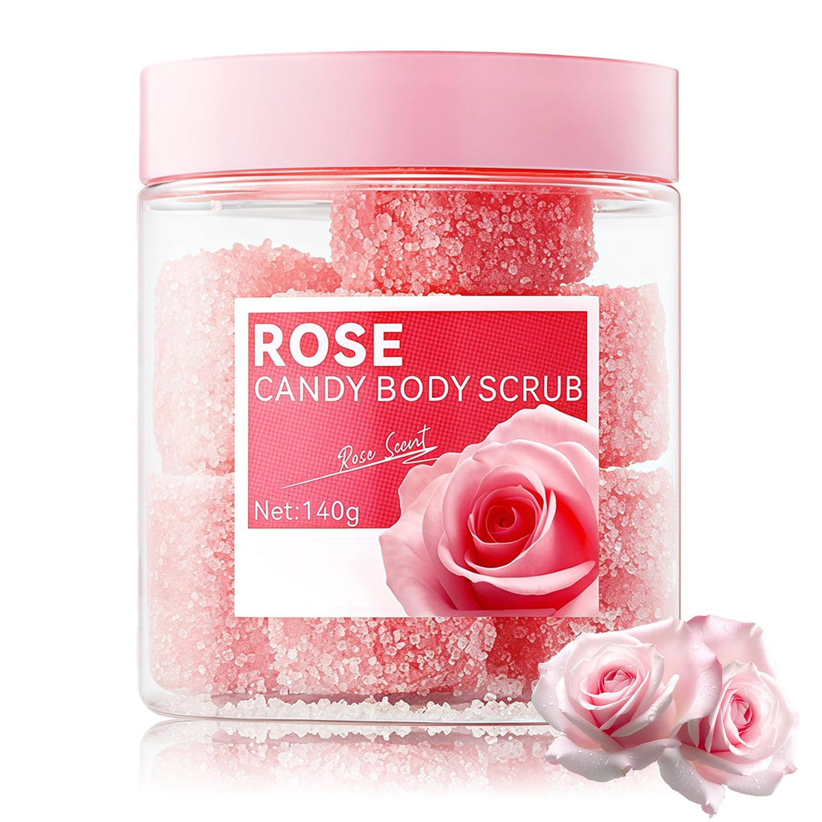 Cherry Body Exfoliator, Deep Cleaning Exfoliating Body Scrub, Moisturizing Nourishing Salt Rose Body Scrub, 350 g