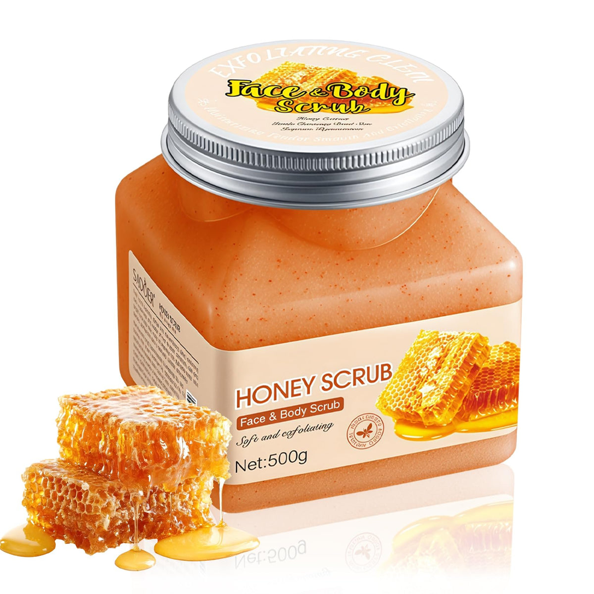 Cherry Body Exfoliator, Deep Cleaning Exfoliating Body Scrub, Moisturizing Nourishing Salt Rose Body Scrub, 350 g