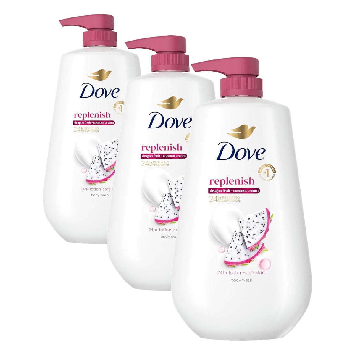 Dove Body Wash Cherry & Chia Milk 30.6 oz Pump, Sulfate Free