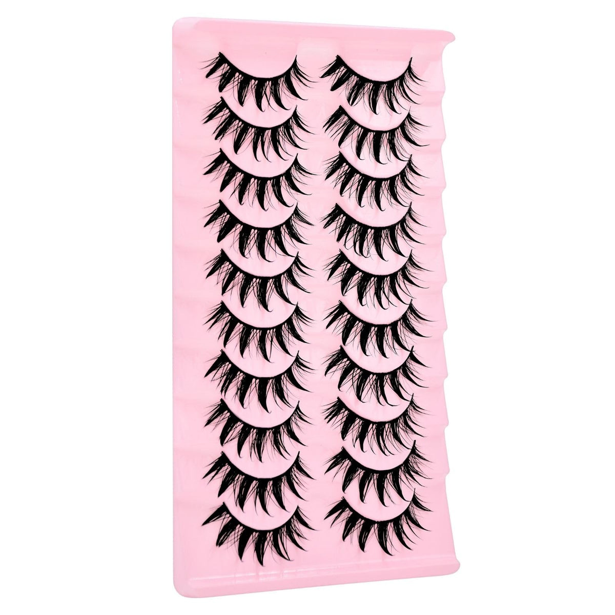 10 Pairs Manga Lashes Anime Cosplay Lashes Spiky Manga Style Lashes Janpanese 16mm Extension Natural Manhua Doll Eye Lashes Halloween/Party Makeup Look by AUGENLI (A3)