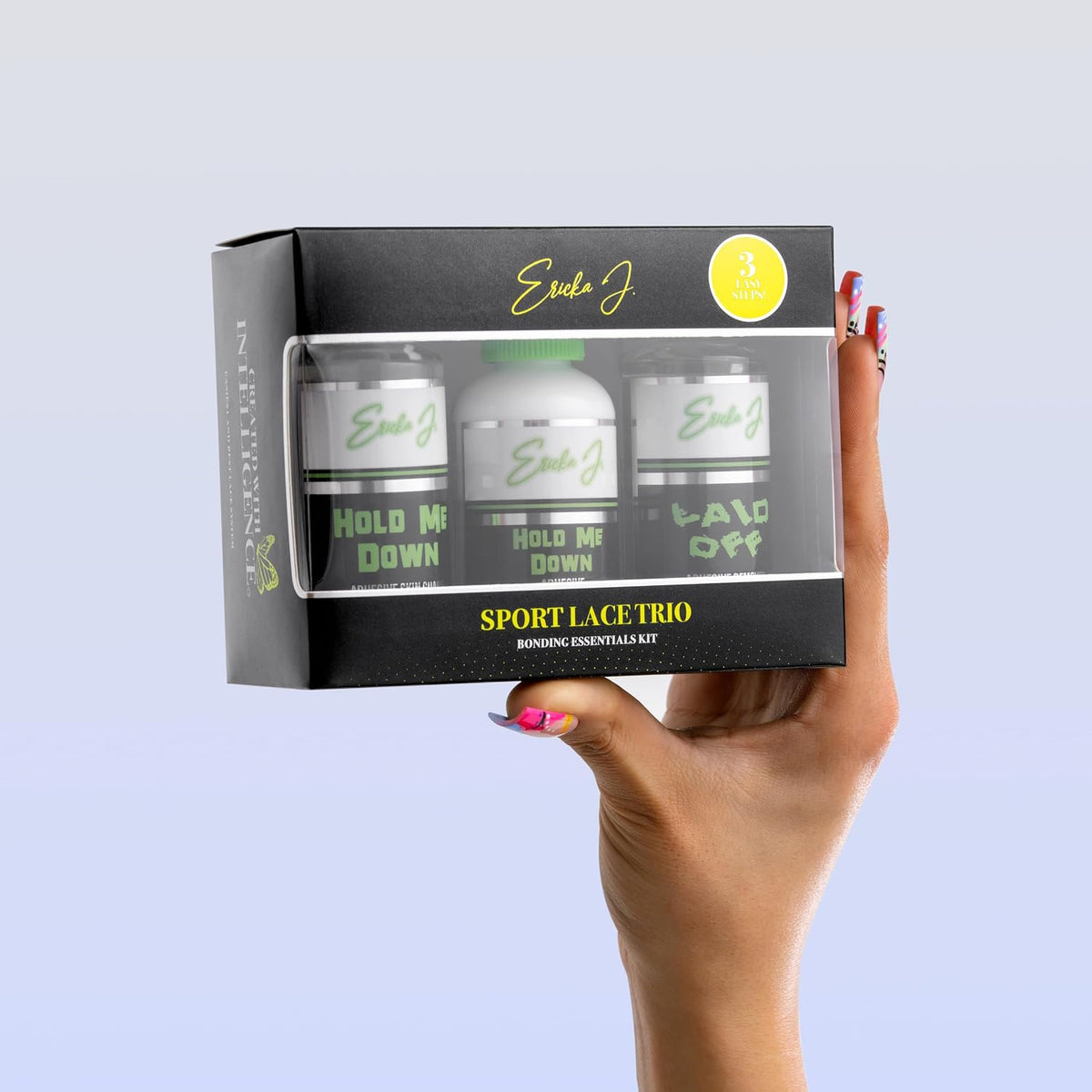 Ericka J. Lace Application System Trio Kit, Waterproof & Sweat Resistant