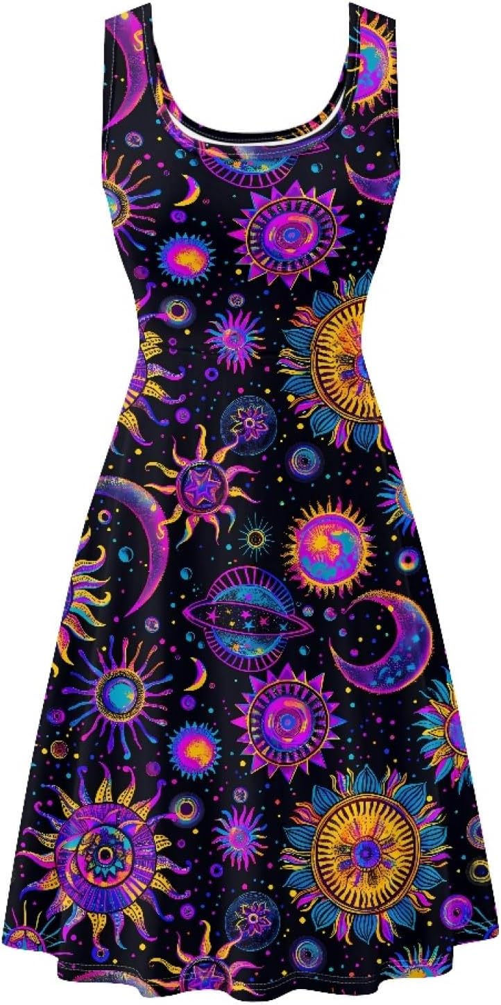 KiuLoam Women's Casual Sleeveless A-Line Dresses Tank Top Sundresses Dress with Pockets XS - 4XL