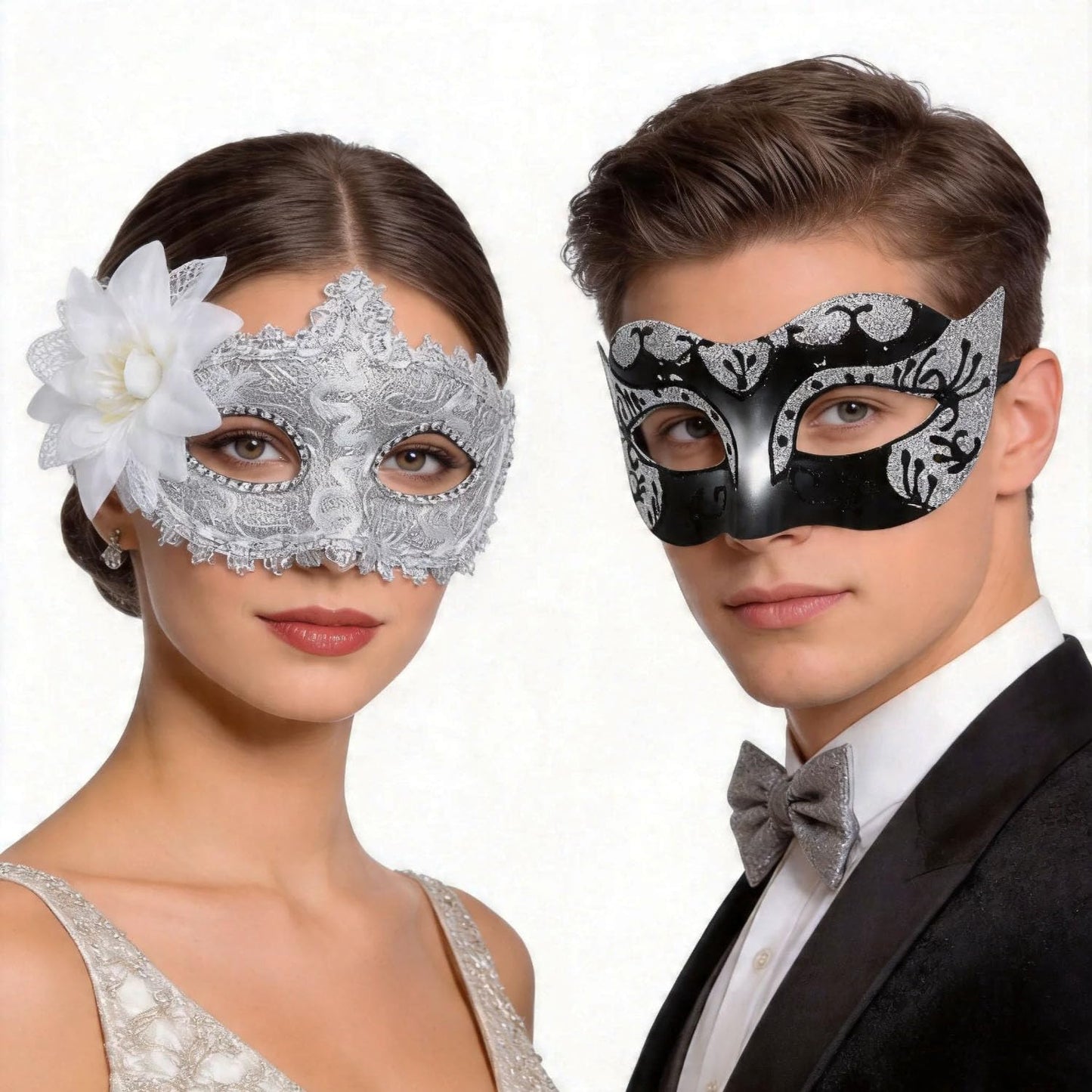 Masquerade Mask for Couples, Venetian Lace Masks for Women Men, Costume Mask for Party, Carnival