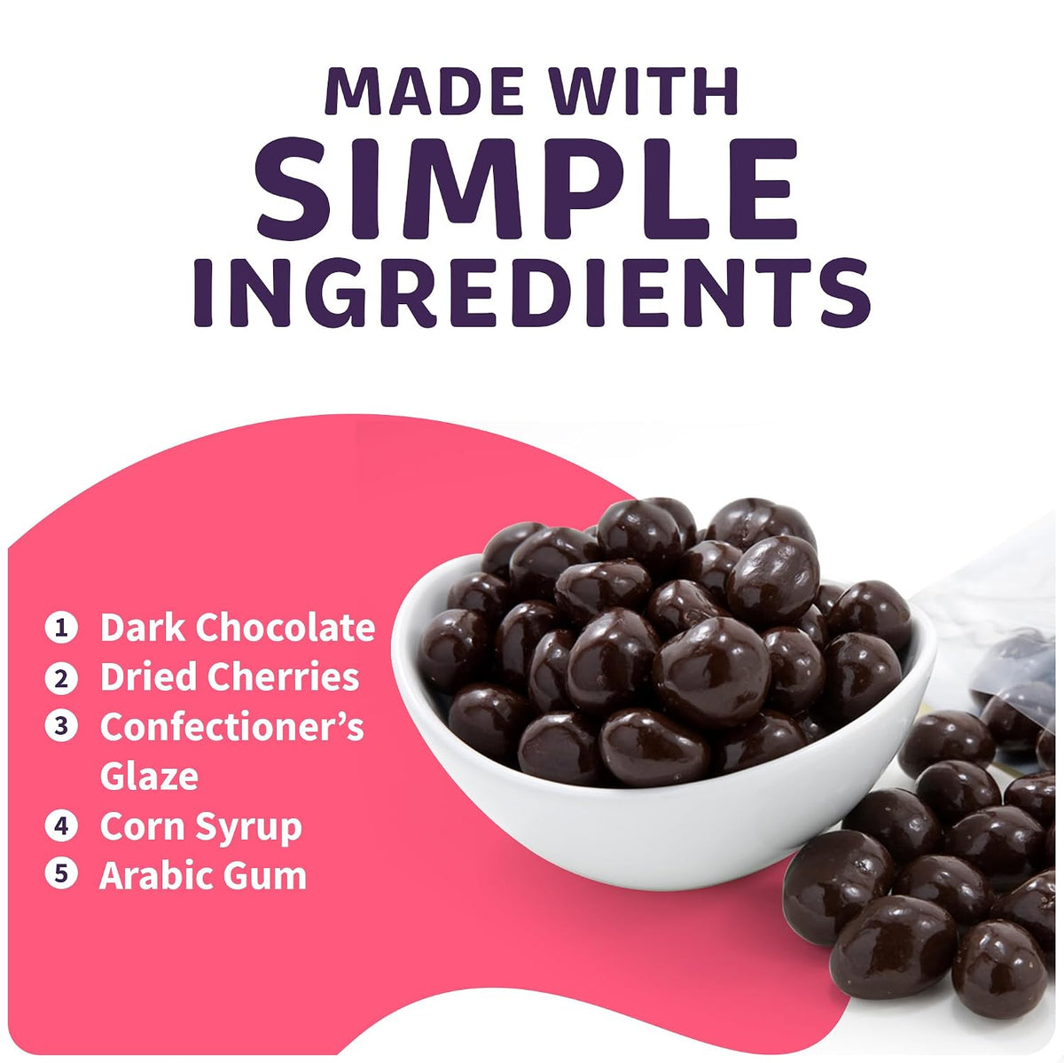 Superior Nut Chicago Dark Chocolate Covered Cherries - Sweet & Decadent - Natural Vitamin C, Fiber, & Potassium Source - Resealable 2.5 lb Bag