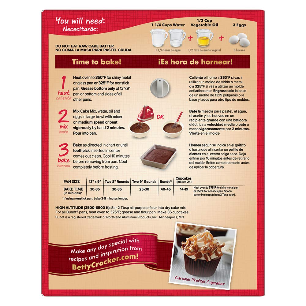 Betty Crocker Delights Super Moist Cherry Chip Cake Mix, 13.25 oz.
