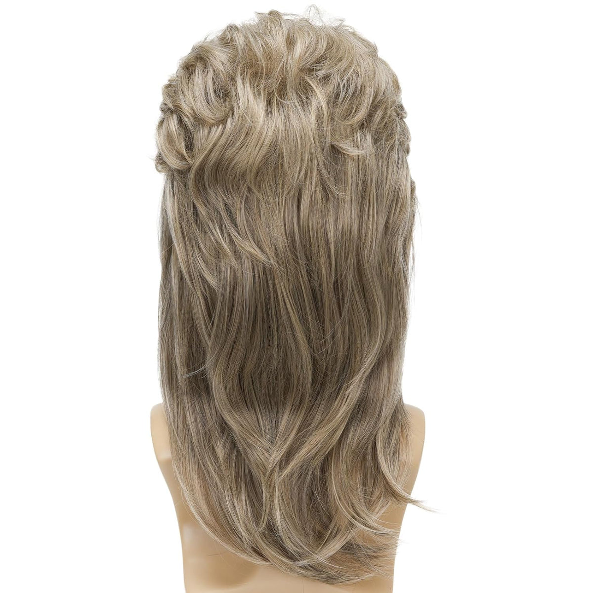 Mullet Wig Blonde 80s Men Wig,Punk Rocker Hair Party Daily Halloween Costumes Long Wigs