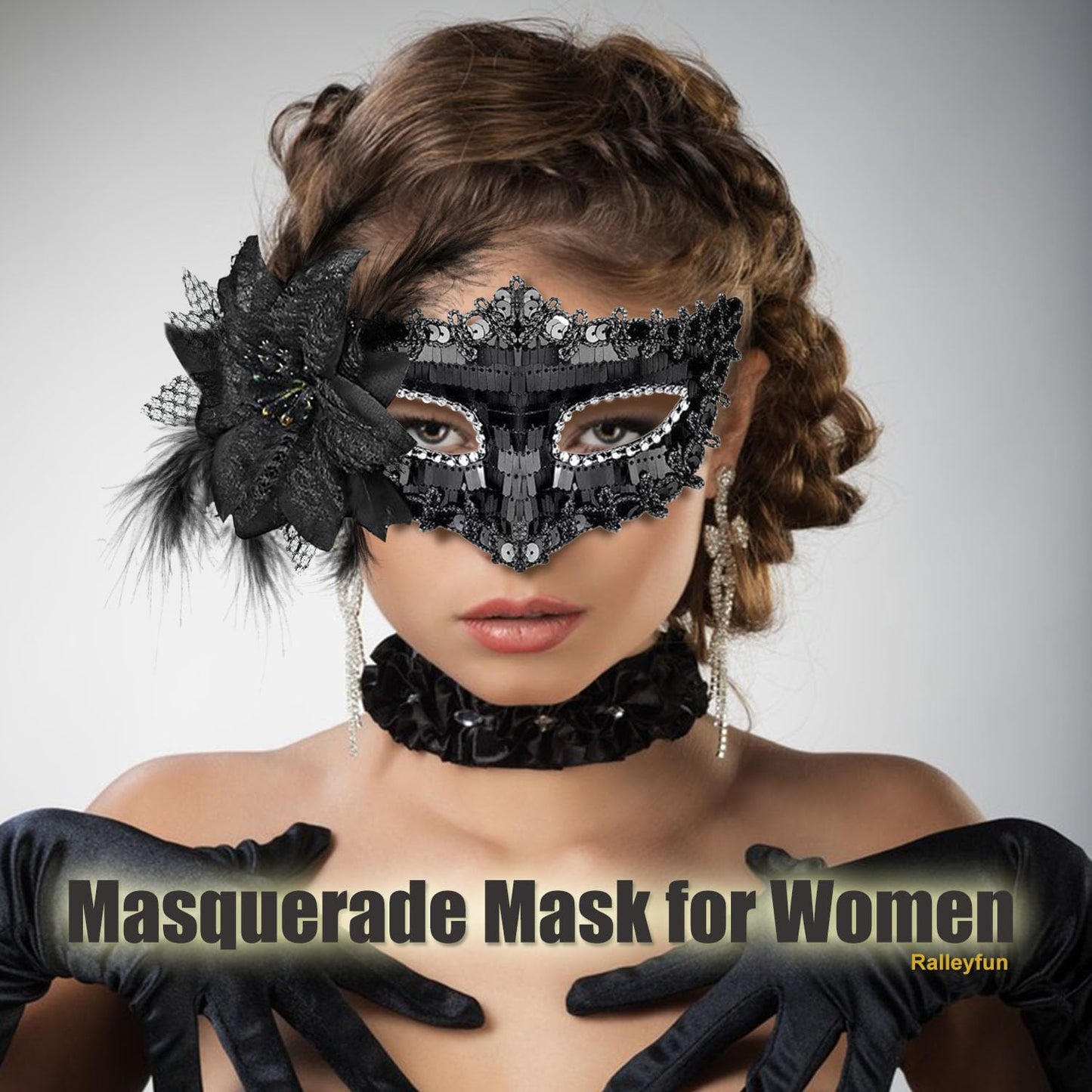 Couple Masquerade Masks for Women Men Venetian Masks for Halloween Carnival Costume Party Prom Ball