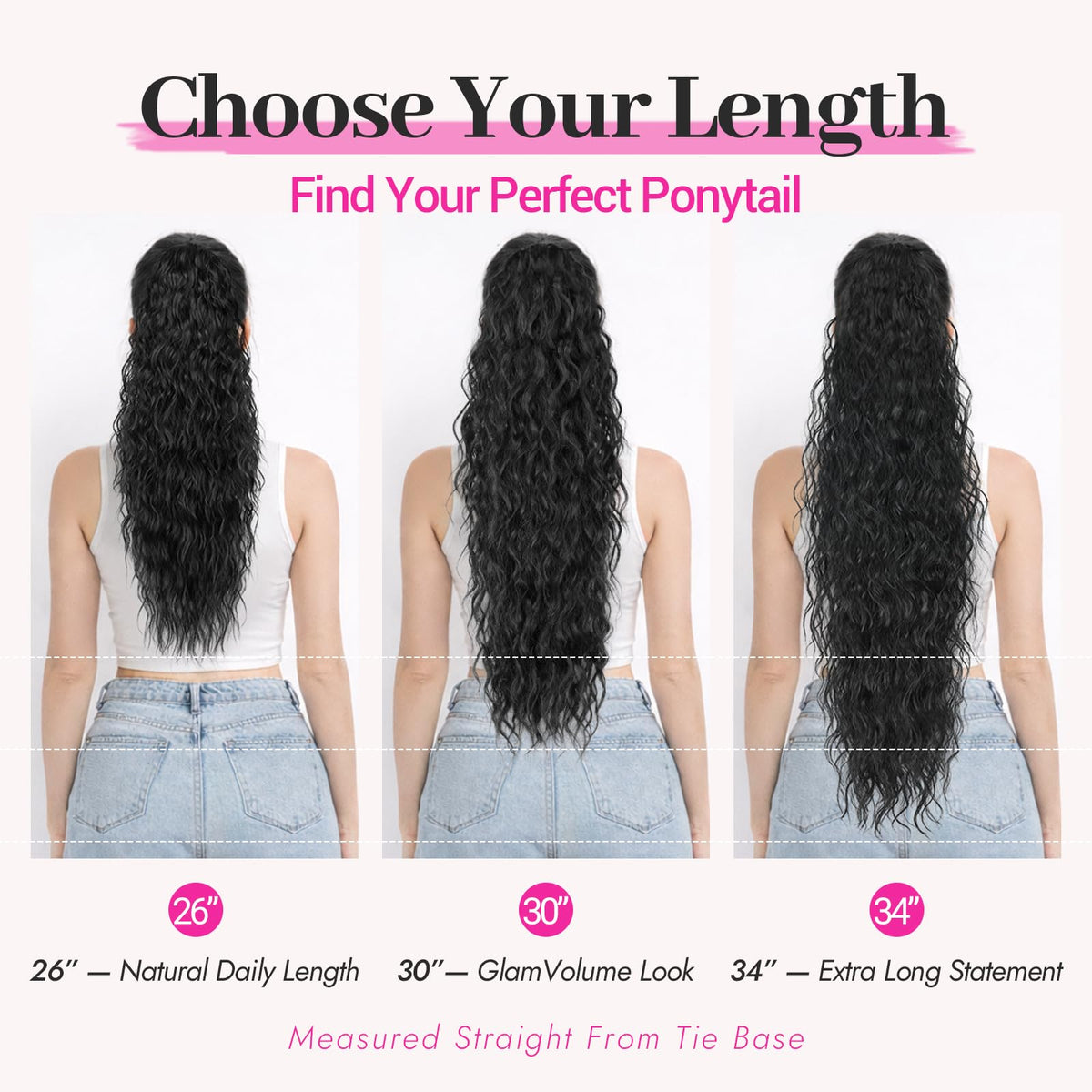 KooKaStyle Long Medium Brown Curly Synthetic Drawstring Ponytail Extension