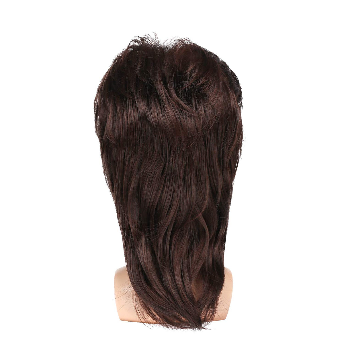 Kaneles Mullet Wigs for Men 80s Costumes Fancy Party Accessory Cosplay Halloween Wig (Light Brown)
