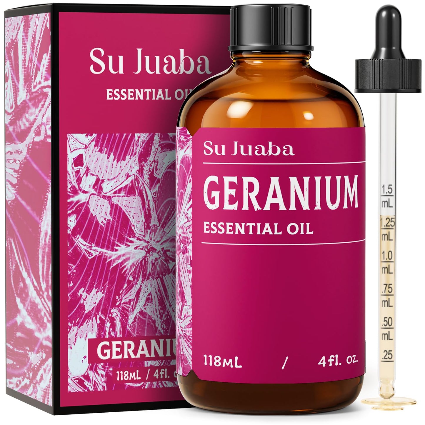 SU JUABA Lavender Essential Oil for Aromatherapy, Sleep & Relaxation | Calming Scent for Diffusion & Skin Care, Ideal for DIY Candles Soap & Fabric Softening - 118mL / 4 fl oz