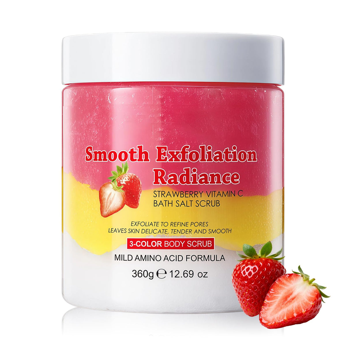 Cherry Body Exfoliator, Deep Cleaning Exfoliating Body Scrub, Moisturizing Nourishing Salt Rose Body Scrub, 350 g