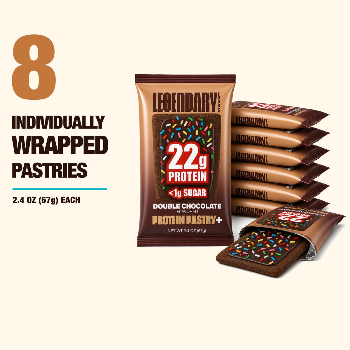 Legendary Foods High Protein Pastry, Cherry, Low Carb/Low Sugar Snack