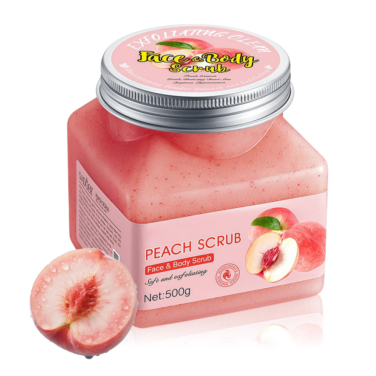 Cherry Body Exfoliator, Deep Cleaning Exfoliating Body Scrub, Moisturizing Nourishing Salt Rose Body Scrub, 350 g