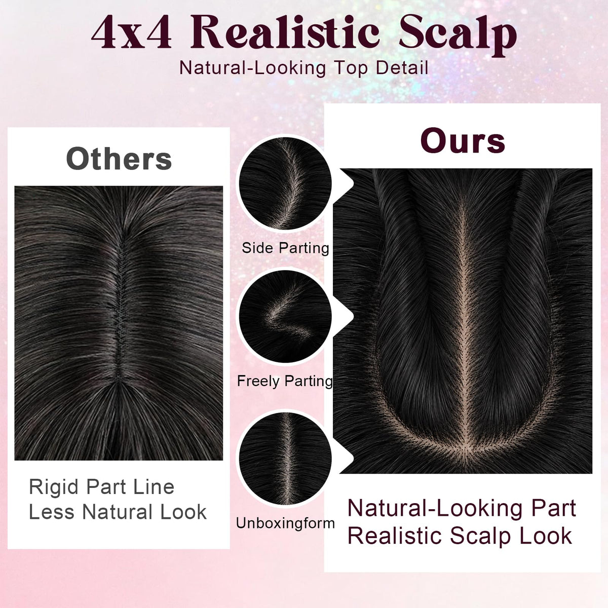 NOSTALGIA Wigs for Women, Short Wavy Bob Wig with Bangs, Trimmable Bangs, Shoulder Length, Black To Brown Heat Resistant Synthetic Wig for Daily Party Use, 14 Inch
