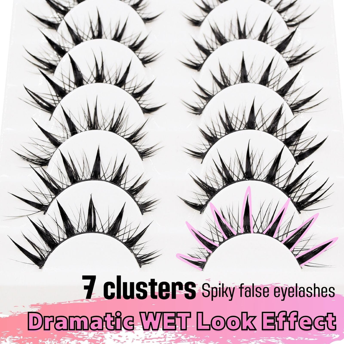 10 Pairs Manga Lashes Anime Cosplay Lashes Spiky Manga Style Lashes Janpanese 16mm Extension Natural Manhua Doll Eye Lashes Halloween/Party Makeup Look by AUGENLI (A3)