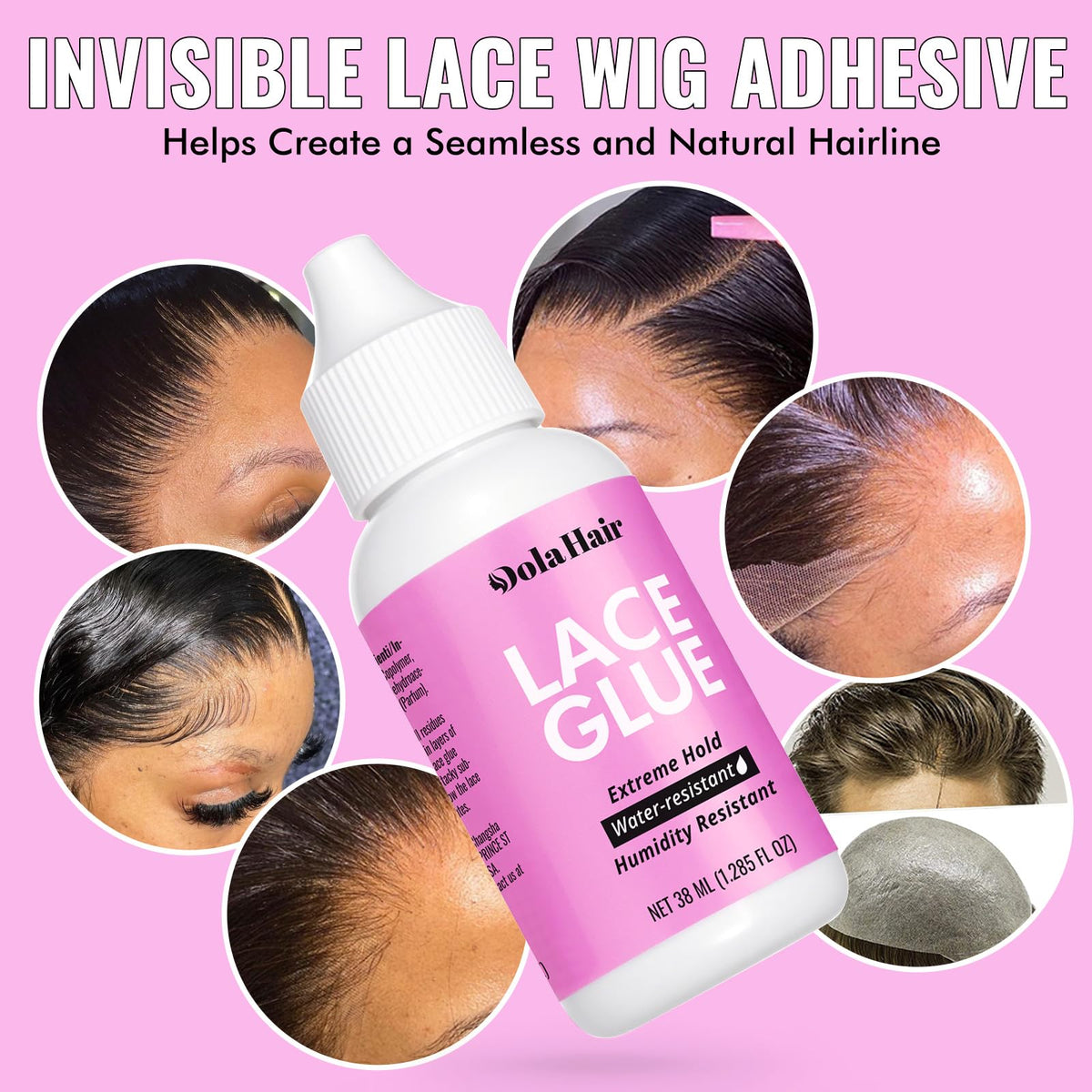 Dolahair Lace Glue Remover for Lace Wigs, Tape-in Extensions Remover, Double-Sided Extension Tape Remover