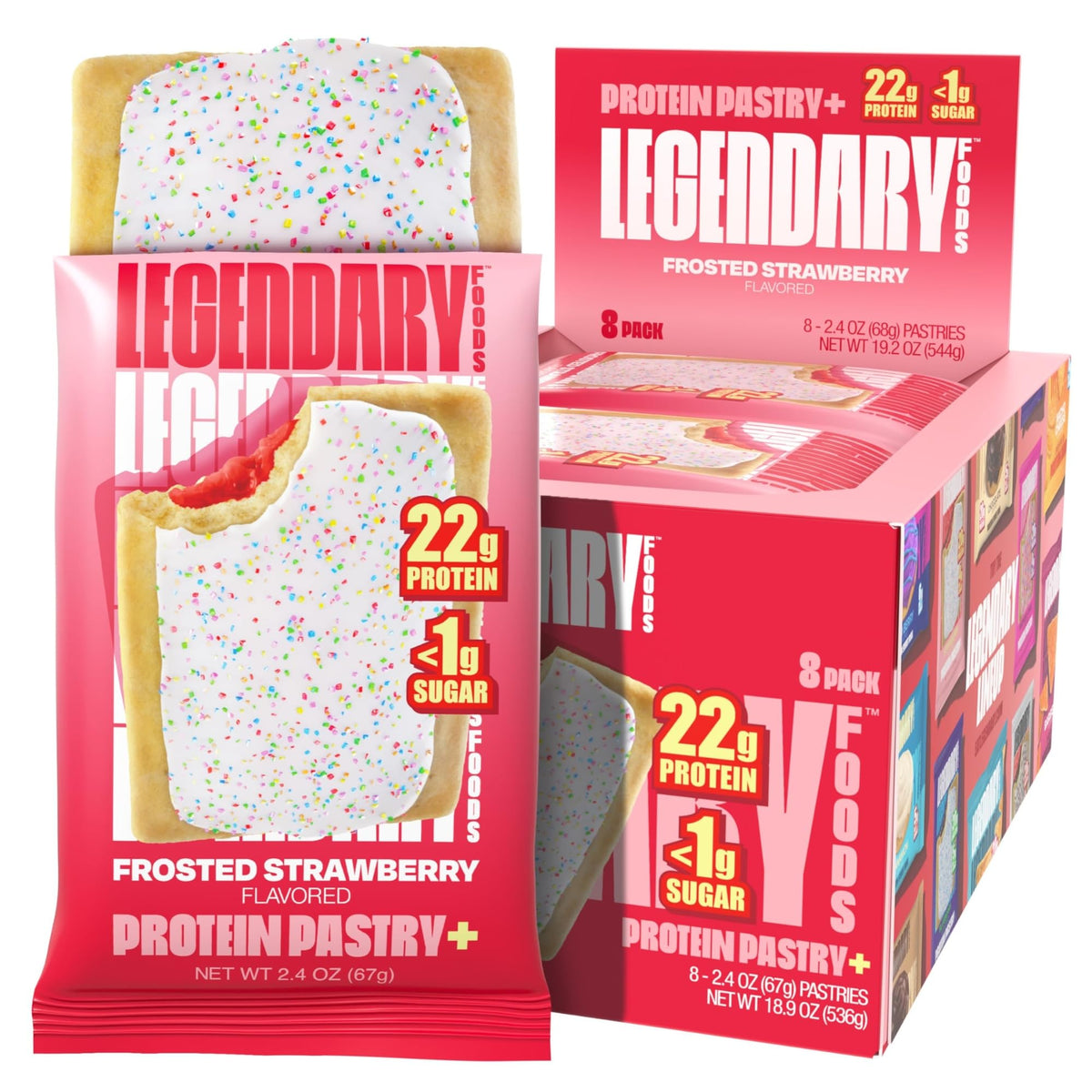 Legendary Foods High Protein Pastry, Cherry, Low Carb/Low Sugar Snack