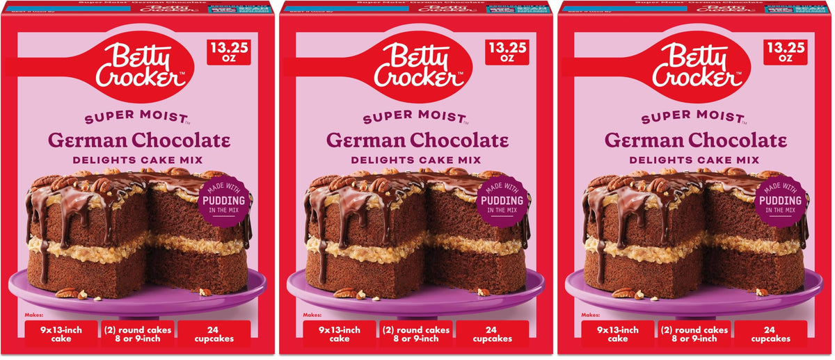 Betty Crocker Delights Super Moist Cherry Chip Cake Mix, 13.25 oz.