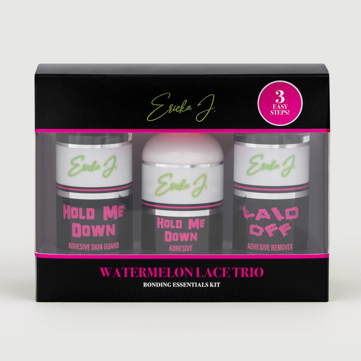 Ericka J. Lace Application System Trio Kit, Waterproof & Sweat Resistant