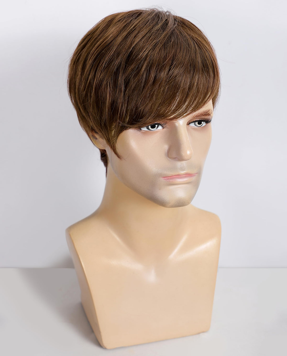 YYHR 80s Brown Wigs for Mens Mullet Rocker Costume Long Synthetic Hair Wig