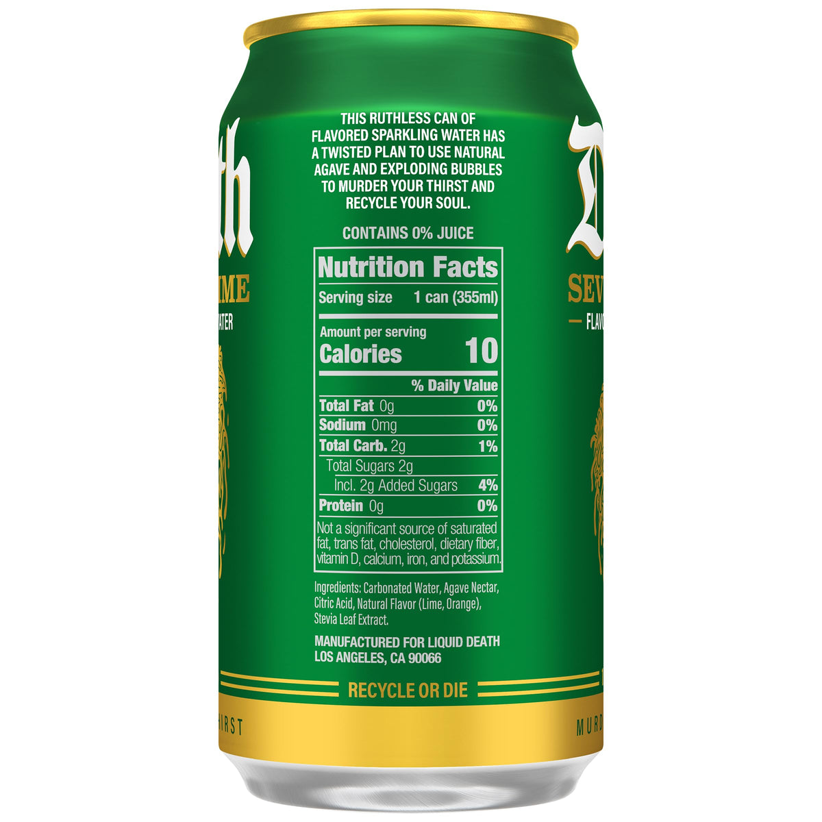 Liquid Death Soda-Flavored Sparkling Water - Cherry Obituary, Less Sugar*, Huge Flavor, No Caffeine, No Artificial Sweeteners, 12 Fl Oz (Pack of 12)