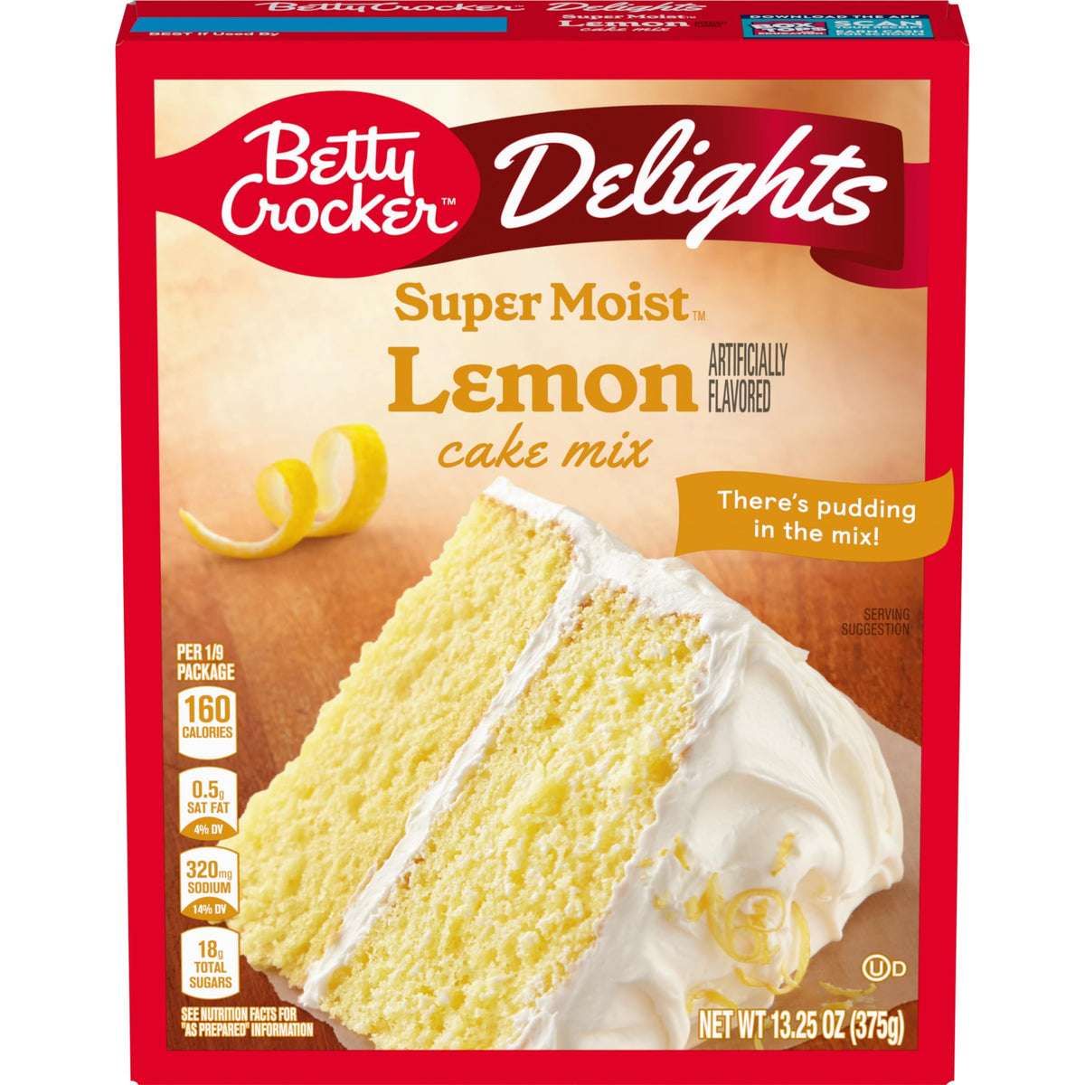 Betty Crocker Delights Super Moist Cherry Chip Cake Mix, 13.25 oz.