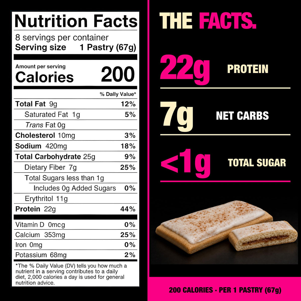 Legendary Foods High Protein Pastry, Cherry, Low Carb/Low Sugar Snack