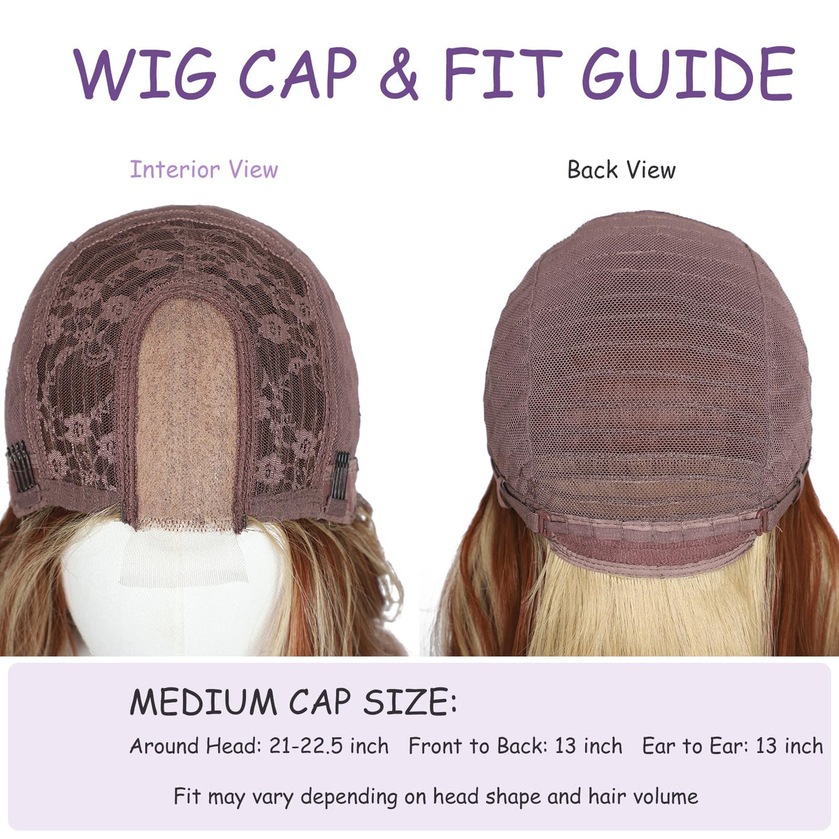 Brown Wigs for Women 26 Inch Middle Part Wavy Synthetic Wig