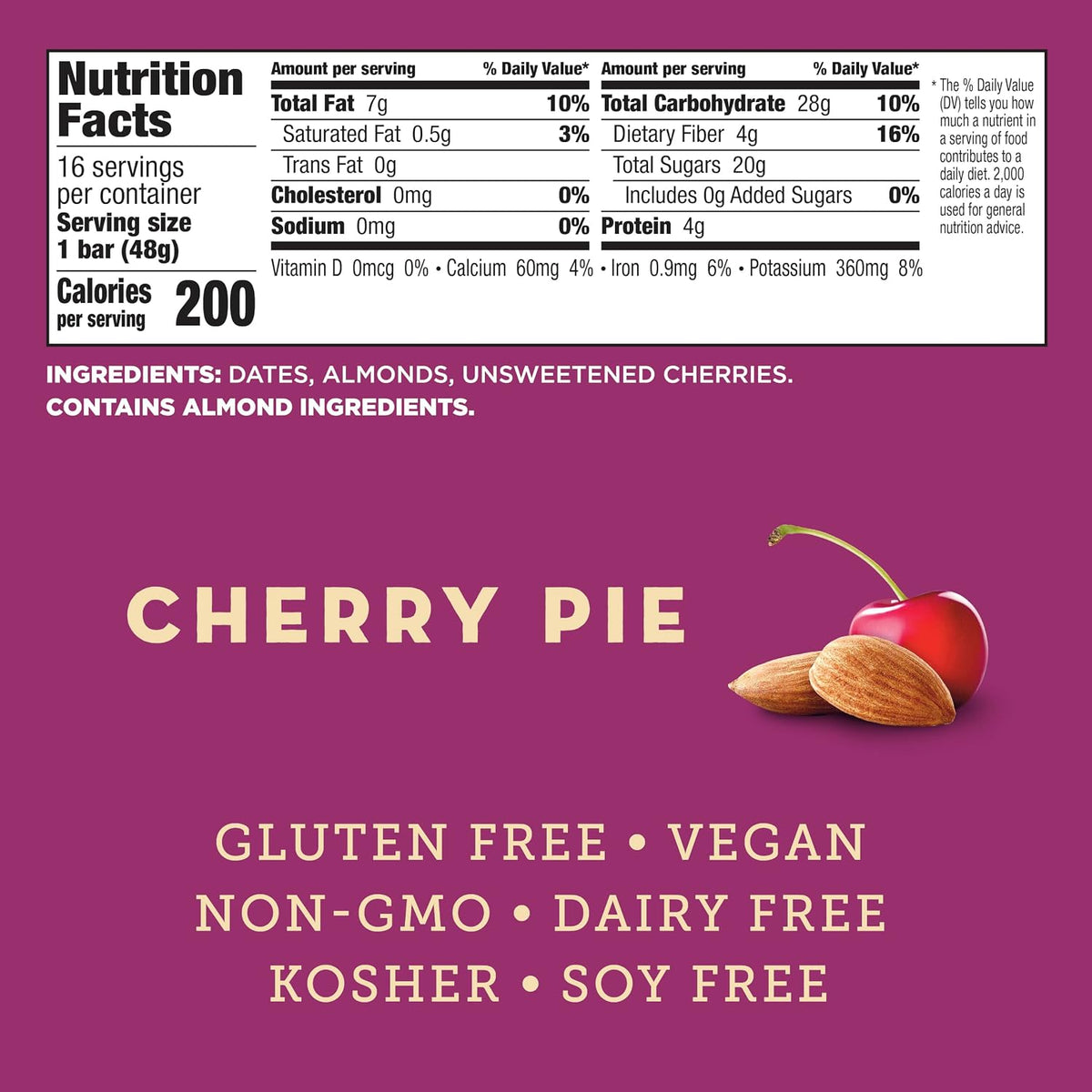 Larabar Cherry Pie, Fruit & Nut Bars, 16 ct, 27.2 oz