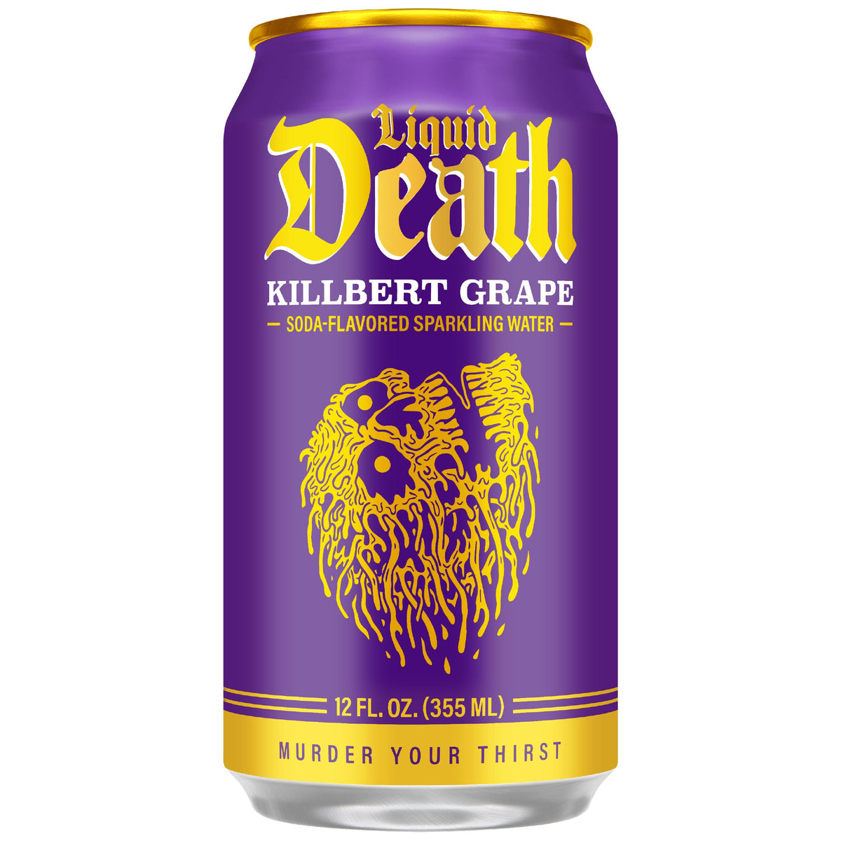 Liquid Death Soda-Flavored Sparkling Water - Cherry Obituary, Less Sugar*, Huge Flavor, No Caffeine, No Artificial Sweeteners, 12 Fl Oz (Pack of 12)