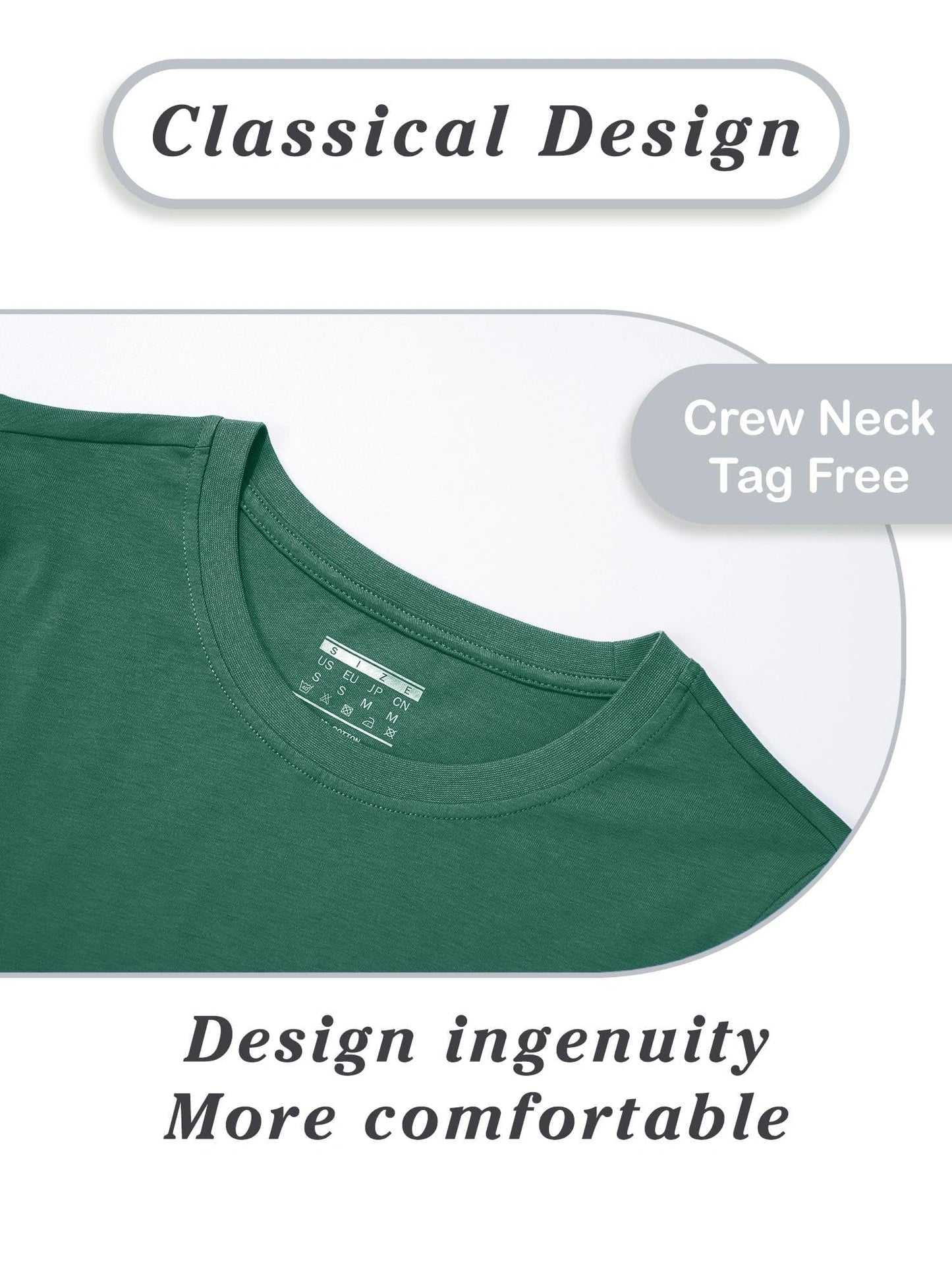 SMENG Women's Cotton Crewneck T-Shirts Short Sleeve Basic Solid Color Tee Classic-Fit Shirt Breathable Comfy Summer Top