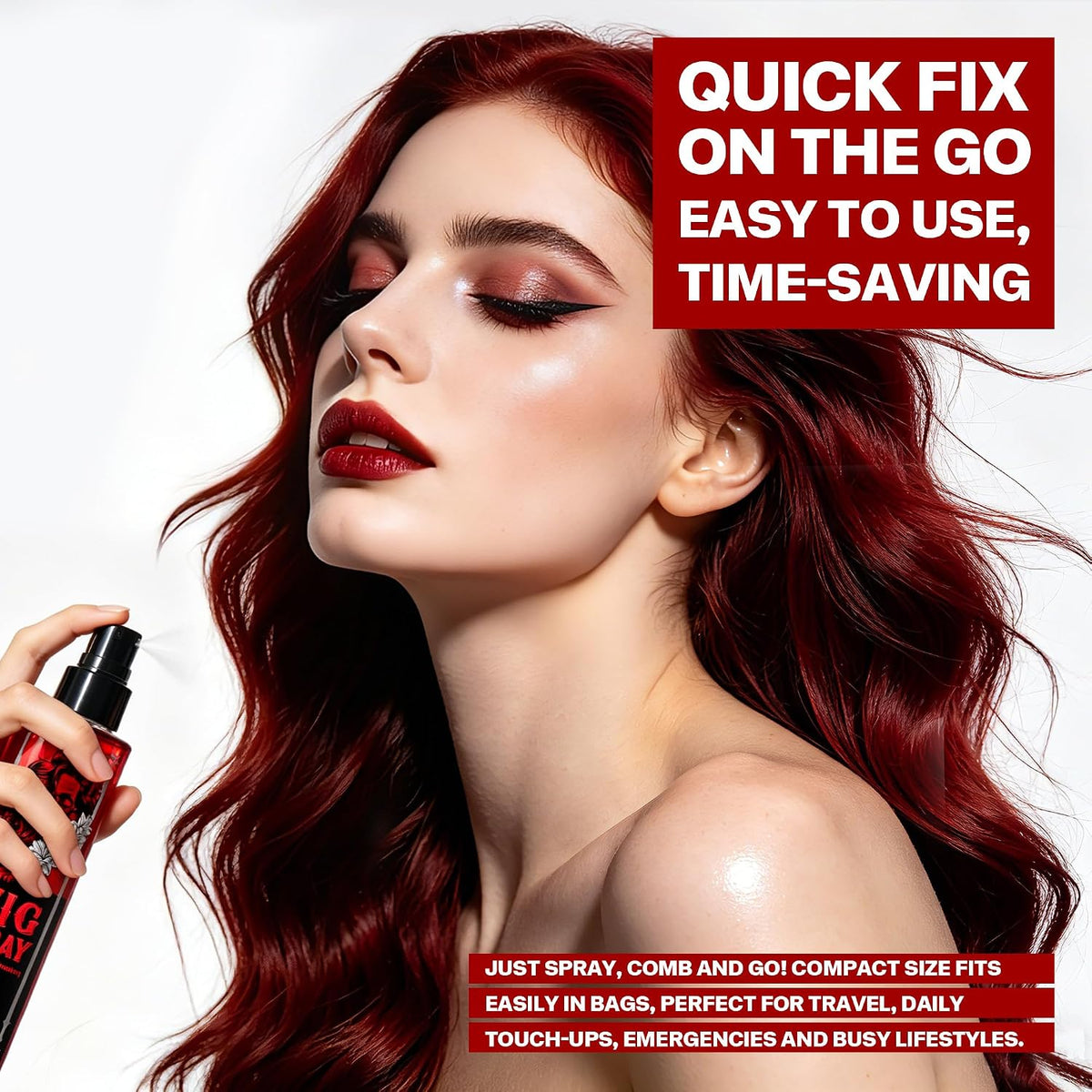Synthetic Wig Shampoo & Leave-In Conditioning Spray Set, pH6 Balanced Care Kit, Anti-Aging Anti-Static Detangler for Synthetic Fiber Wigs