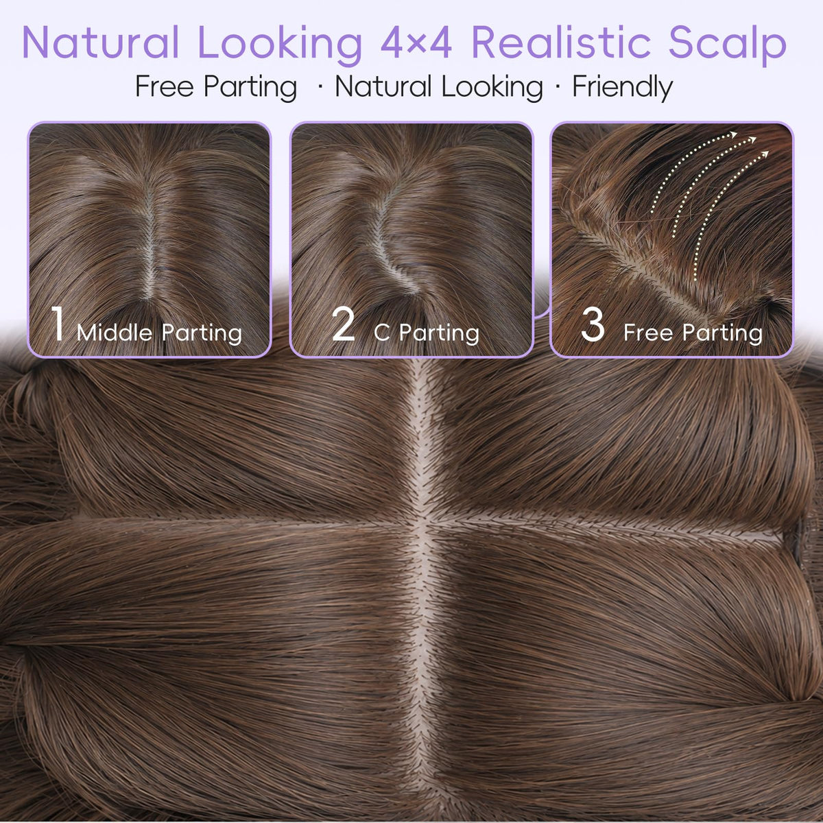 Brown Highlight T Part Lace Front Wig 14 Inch Wavy Bob Glueless Wig