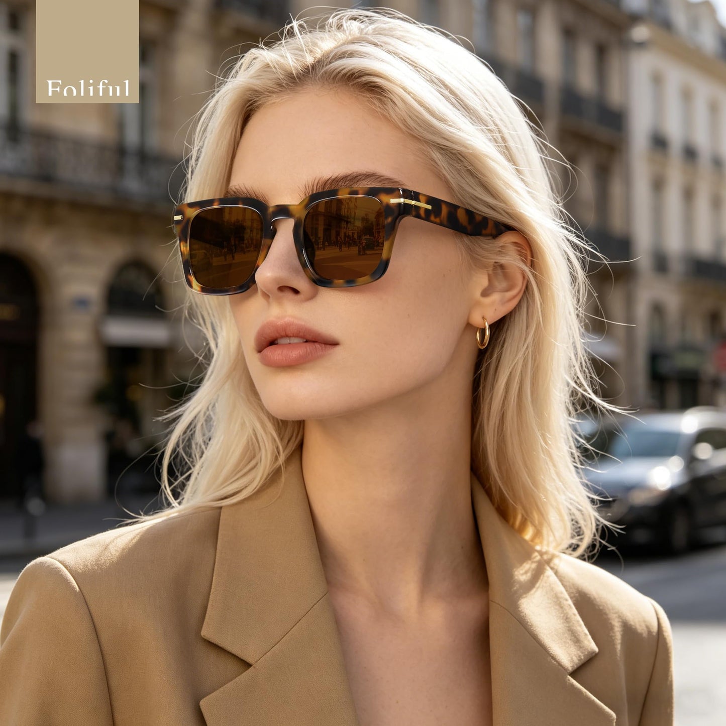 Trendy Sunglasses Womens Classic Retro Sunglasses for Women Men Fashion Driving Square Frame UV Protection