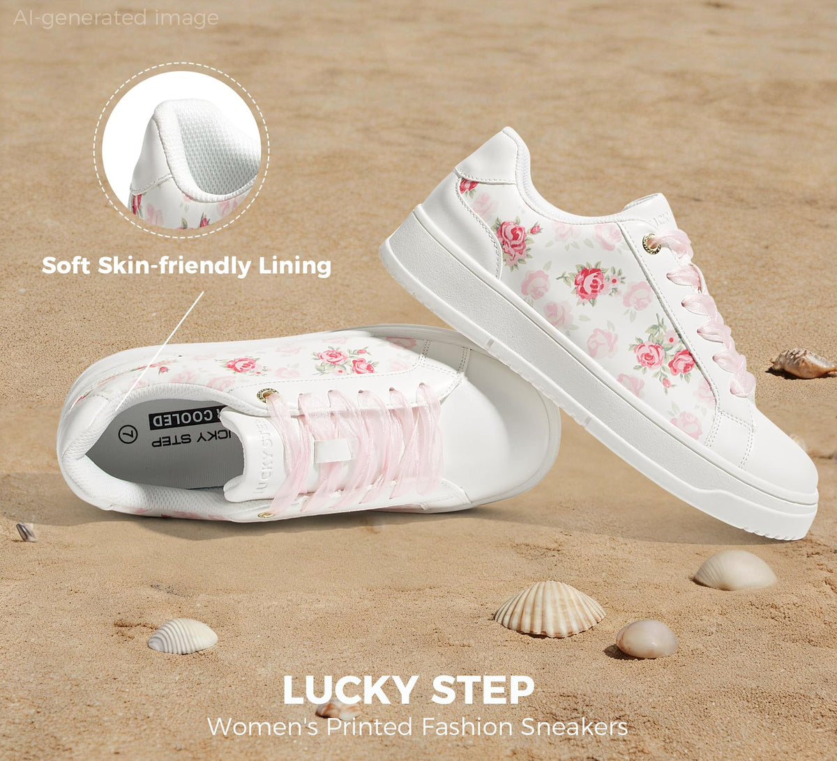LUCKY STEP Women's Printed Fashion Sneakers