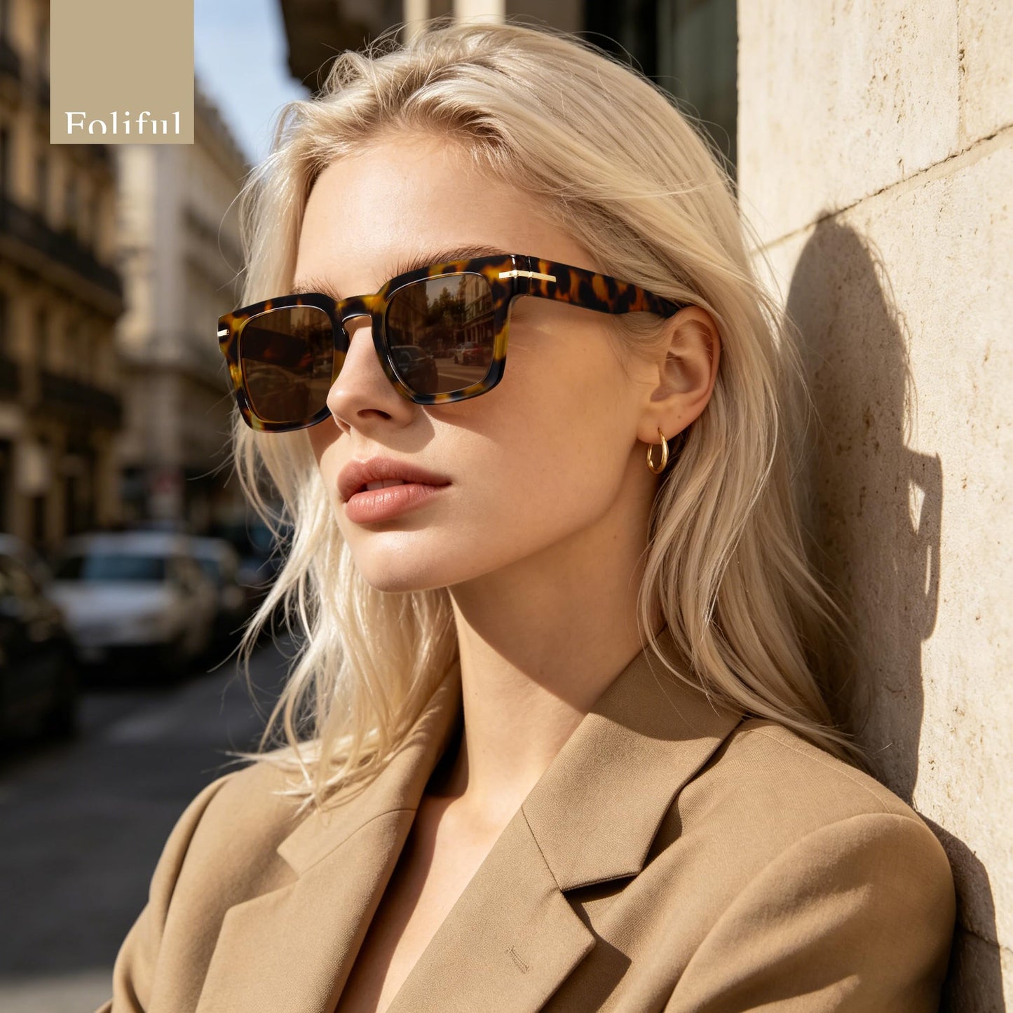 Trendy Sunglasses Womens Classic Retro Sunglasses for Women Men Fashion Driving Square Frame UV Protection