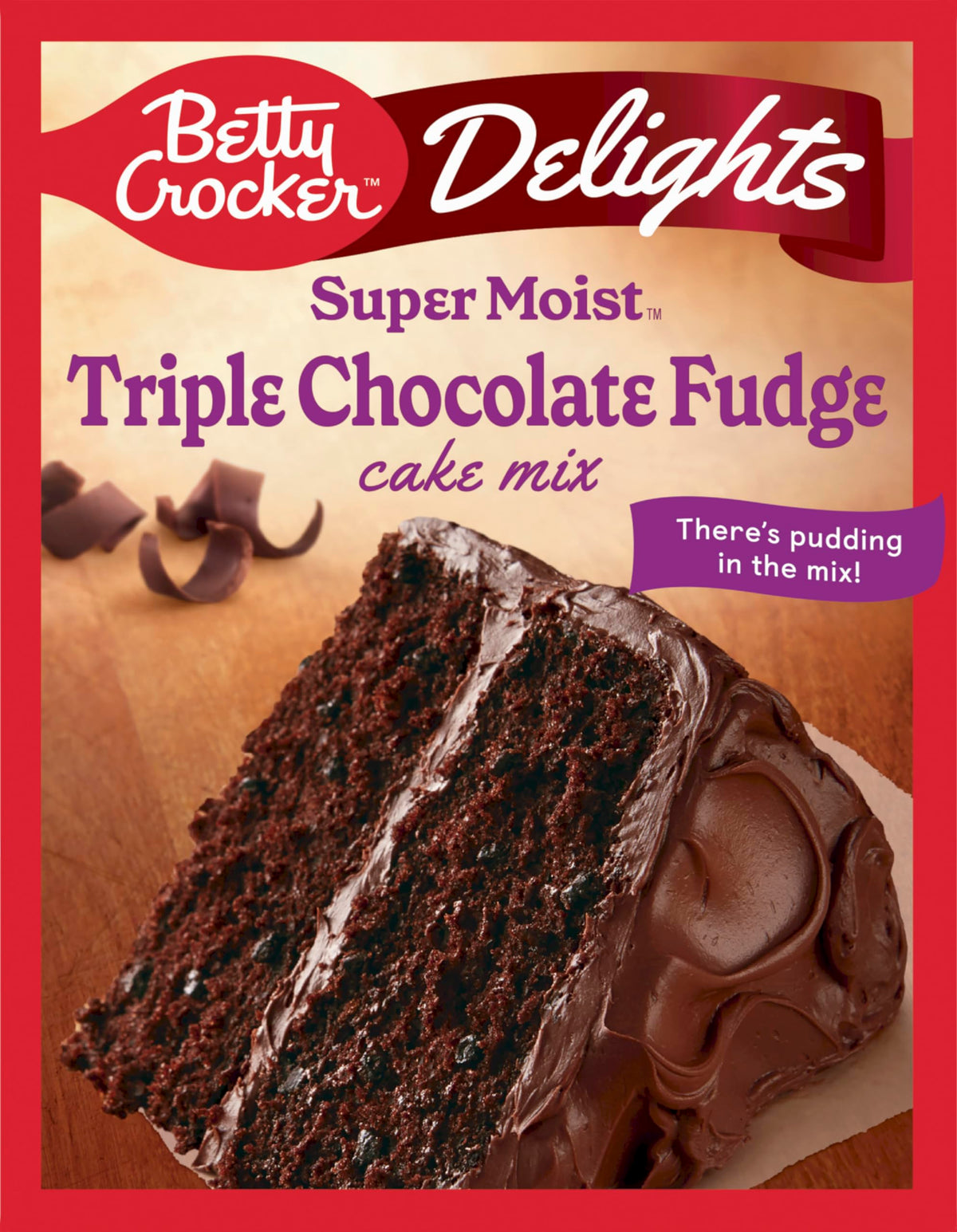 Betty Crocker Delights Super Moist Cherry Chip Cake Mix, 13.25 oz.