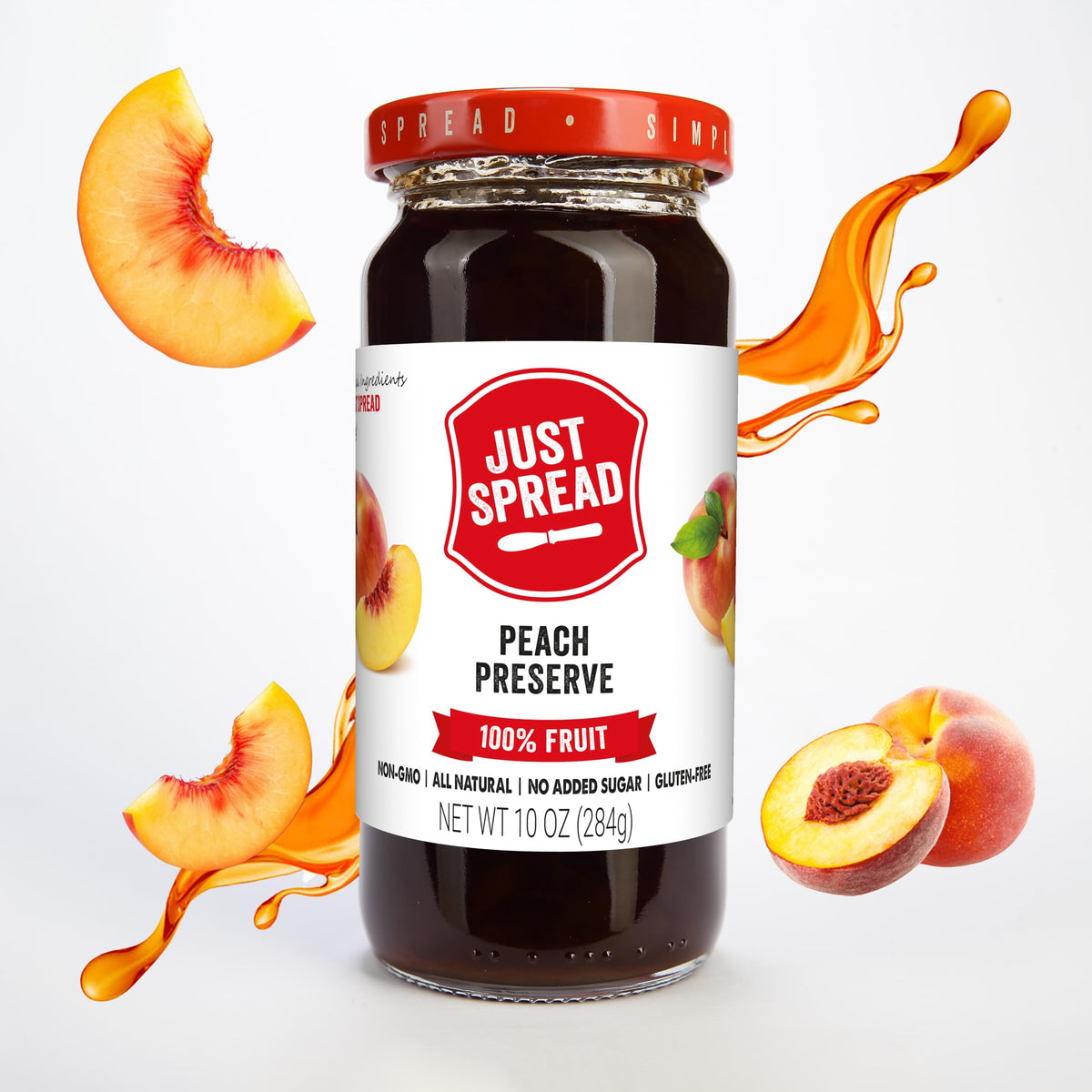 Just Spread 100% Fruit Preserve, Cherry, 10 oz Jar
