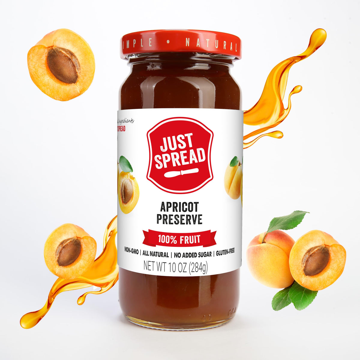Just Spread 100% Fruit Preserve, Cherry, 10 oz Jar