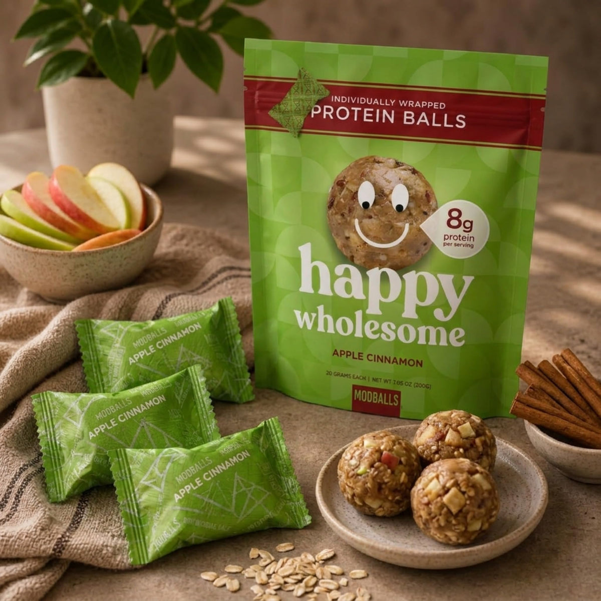 Happy Wholesome Chocolate Cherry Protein Balls, 10 Count